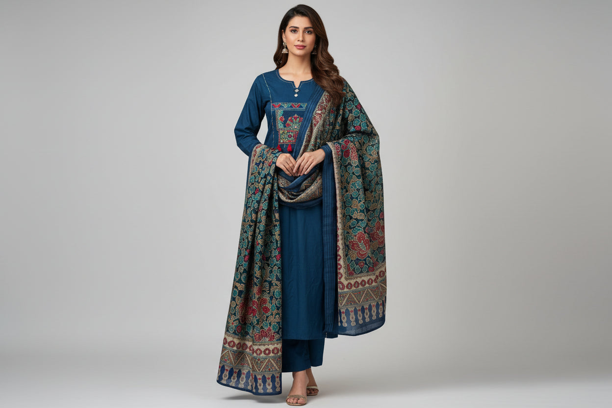 Three-piece kurti set