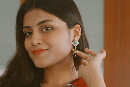 Jewel green nandi earrings